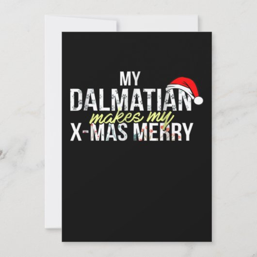 Invitation Cadeau dalmate |Ma Dalmatienne Rend Joyeux Mes X-m (Devant)