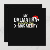 Invitation Cadeau Dalmatien|Ma Dalmatie rend mes X-mas joyeux (Devant / Derrière)