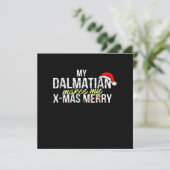 Invitation Cadeau Dalmatien|Ma Dalmatie rend mes X-mas joyeux (Debout devant)