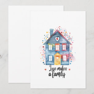 Invitation Cadeau d'amour qui fait une famille, Cadeau de pen