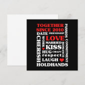 Invitation Cadeau d'anniversaire 2010 Ensemble depuis 10 ans (Devant / Derrière)