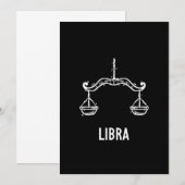 Invitation Cadeau d'anniversaire Astrologie Balance Signes du (Devant / Derrière)