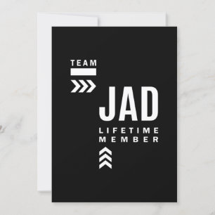 Invitation Cadeau d'anniversaire avec nom personnalisé Jad