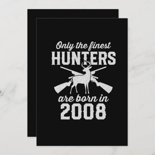 Invitation Cadeau d'anniversaire Chasse au cerf Chasse pour 2 (Devant / Derrière)