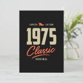 Invitation Cadeau d'anniversaire classique 1975 (Debout devant)