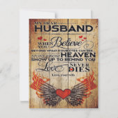 Invitation Cadeau d'anniversaire de mon mari | Lettre pour ma (Devant)