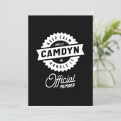 Invitation Cadeau d'anniversaire personnalisé avec le nom Cam (Debout devant)