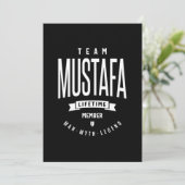 Invitation Cadeau d'anniversaire personnalisé Mustafa (Debout devant)