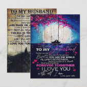 Invitation Cadeau d'anniversaire pour mon mari | Lettre à mon (Devant / Derrière)