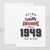 Invitation Cadeau d'anniversaire : Totalement génial depuis 1 (Devant / Derrière)