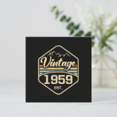 Invitation Cadeau d'anniversaire vintage 1959 62 ans (Debout devant)