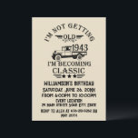 Invitation Cadeau d'anniversaire vintage personnalisé<br><div class="desc">Vous pouvez ajouter un peu d'originalité avec cette édition limitée, qualité premium, et original, classe, rétro et d'apparence vintage conception graphique d'anniversaire avec une police de typographie cool. C'est une excellente idée cadeau pour les hommes, les femmes, les maris, les épouses, les petites amies et les petits amis qui vont...</div>
