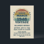 Invitation Cadeau d'anniversaire vintage personnalisé<br><div class="desc">Vous pouvez ajouter un peu d'originalité avec cette édition limitée, qualité premium, et original, classe, rétro et d'apparence vintage conception graphique d'anniversaire avec une police de typographie cool. C'est une excellente idée cadeau pour les hommes, les femmes, les maris, les épouses, les petites amies et les petits amis qui vont...</div>