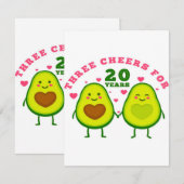 Invitation Cadeau de 20 ans de mariage pour mari invitat (Devant / Derrière)