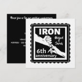 Invitation Cadeau de 6ème anniversaire de mariage traditionne (Devant / Derrière)