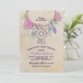 Invitation Cadeau de bébé attrape-rêves (Debout devant)