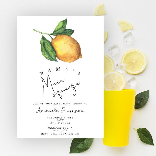 Invitation Cadeau de bébé Lemon de l'amant de Maman