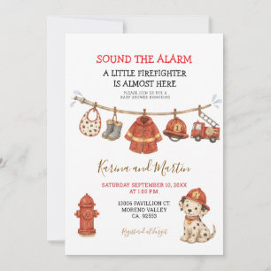 Invitation Cadeau de bébé Little Firefighter