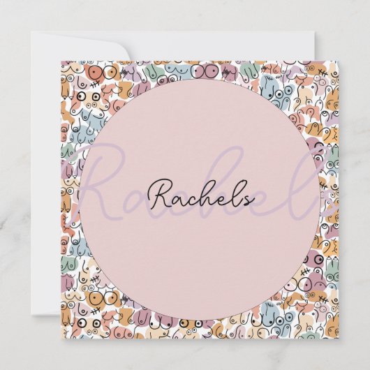 Invitation cadeau de bébé pour femme amusant (Dos)