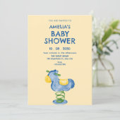 Invitation Cadeau de bébé pour shower (Debout devant)