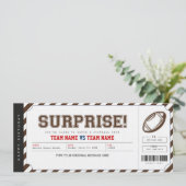 Invitation Cadeau de billet de stade de jeu de football surpr (Debout devant)