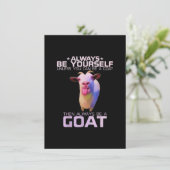Invitation Cadeau de chèvre drôle coloré (Debout devant)