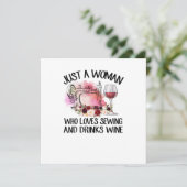 Invitation Cadeau de couture | Juste une femme qui aime coudr (Debout devant)