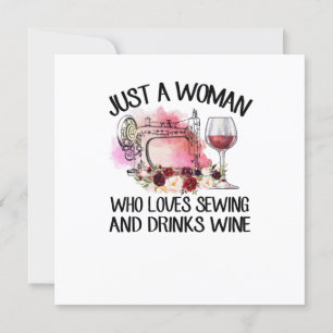 Invitation Cadeau de couture Juste une femme qui aime coudr