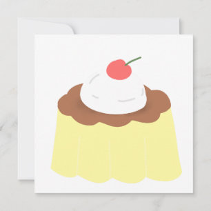 Invitation Cadeau de dessert au pudding à la crème au chocola