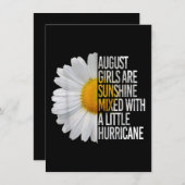 Invitation Cadeau de femmes d'anniversaire d'août drôle de ca (Devant / Derrière)