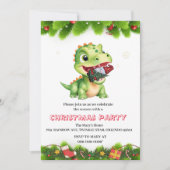 Invitation Cadeau de fête d'arbre de Noël de Gnome mangeant u (Devant)