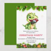 Invitation Cadeau de fête d'arbre de Noël de Gnome mangeant u (Devant / Derrière)