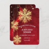 Invitation Cadeau de fête de Noël conception festive (Devant / Derrière)