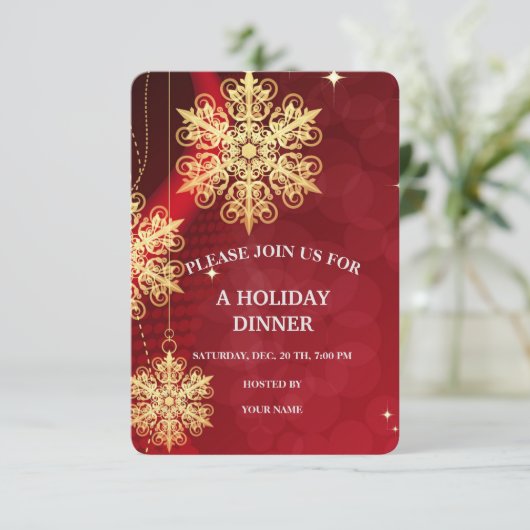 Invitation Cadeau de fête de Noël conception festive (Debout devant)