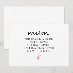 Invitation Cadeau de fête des mères pour maman pour l'anniver