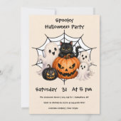Invitation Cadeau de fête d'Halloween effrayant (Dos)