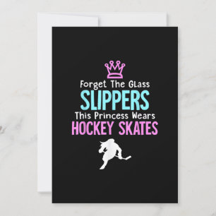 Invitation Cadeau de filles de hockey sur glace mignonnes pou