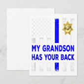 Invitation Cadeau de grands-parents policier Mon petit-fils a (Devant / Derrière)