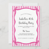 Invitation Cadeau de gribouillis rose moderne Anniversaire (Devant)