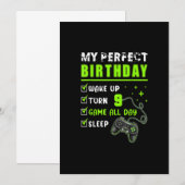 Invitation Cadeau de jeux vidéo de jeu pour 9 ans 9e annivers (Devant / Derrière)