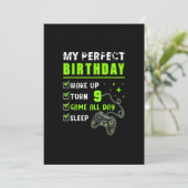 Invitation Cadeau de jeux vidéo pour joueur de 9 ans Annivers (Debout devant)