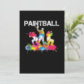 Invitation Cadeau de joueur de paintball de couleur de paintb (Debout devant)