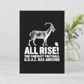 Invitation Cadeau de la chèvre de football fantastique champi (Debout devant)