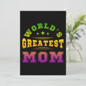 Invitation Cadeau de la fête des mères Meilleure maman du mon (Debout devant)