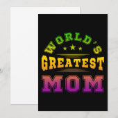 Invitation Cadeau de la fête des mères Meilleure maman du mon (Devant / Derrière)