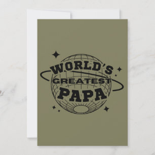 Invitation Cadeau de la fête des pères au meilleur papa du mo
