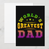 Invitation Cadeau de la fête des pères du meilleur papa du mo (Devant / Derrière)