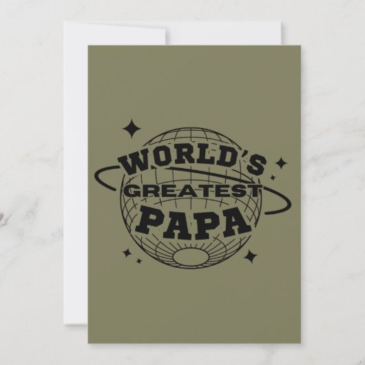 Invitation Cadeau de la fête des pères pour le meilleur papa  (Devant)