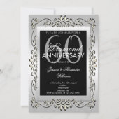 Invitation Cadeau de Mariage 60 ans Anniversaire Décoratif Él (Devant)