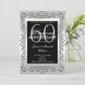 Invitation Cadeau de Mariage 60 ans Anniversaire Décoratif Él (Debout devant)